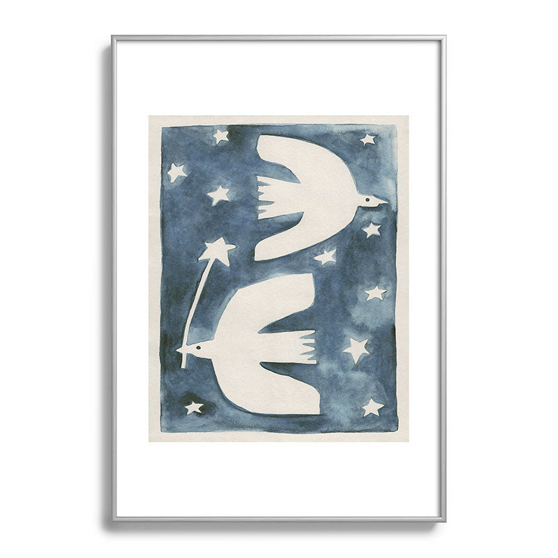 Alisa Galitsyna Celestial Birds V2 Metal Framed Art Print
