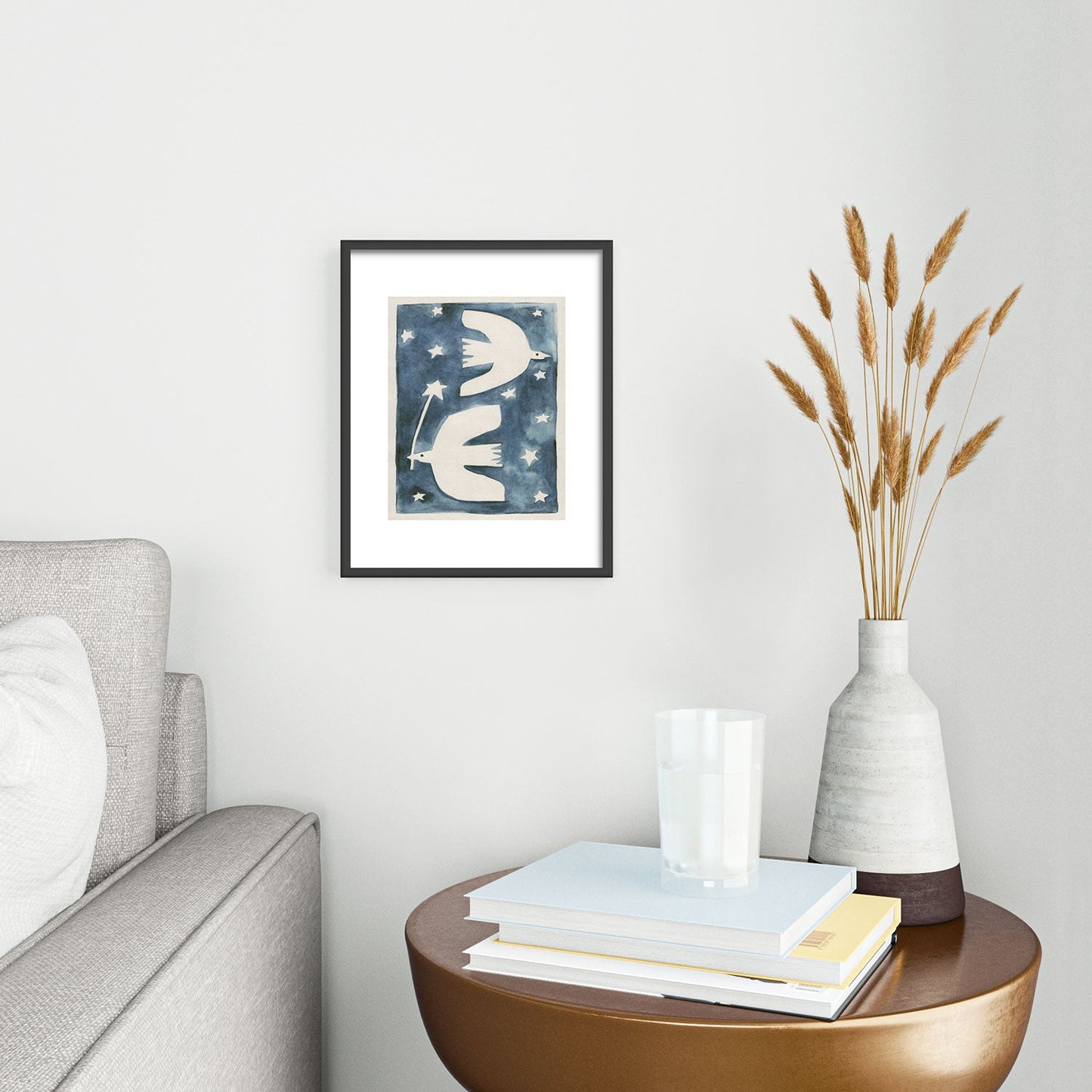 Alisa Galitsyna Celestial Birds V2 Metal Framed Art Print