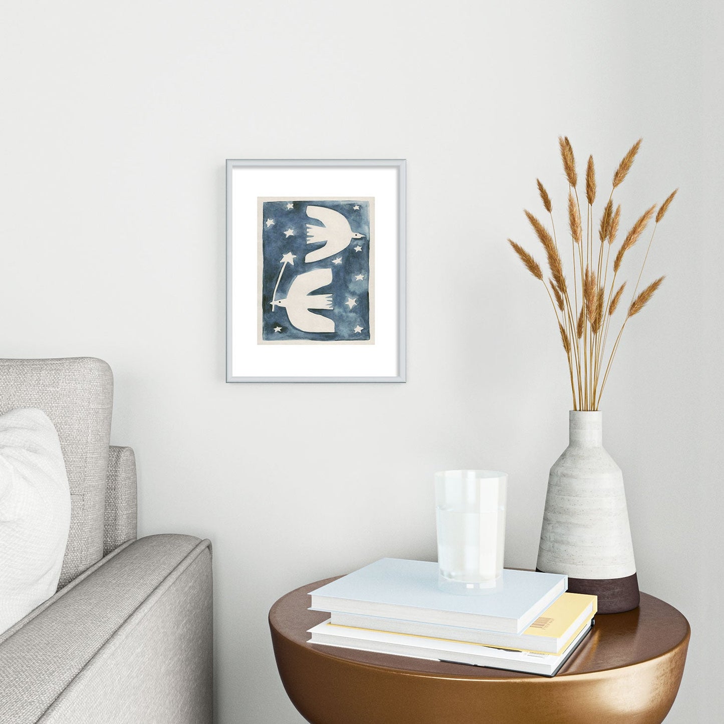Alisa Galitsyna Celestial Birds V2 Metal Framed Art Print