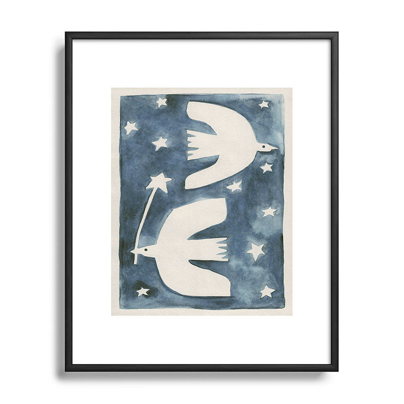 Alisa Galitsyna Celestial Birds V2 Metal Framed Art Print