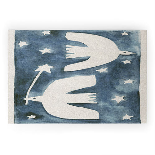 Alisa Galitsyna Celestial Birds V2 Welcome Mat