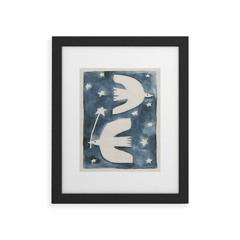 Alisa Galitsyna Celestial Birds V2 Framed Art Print