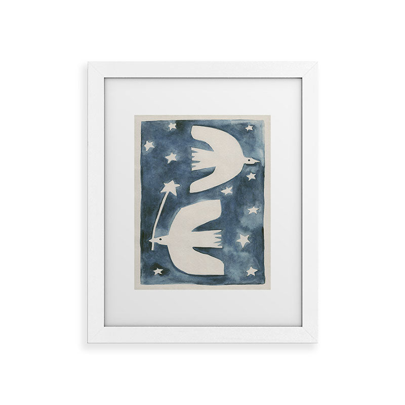 Alisa Galitsyna Celestial Birds V2 Framed Art Print