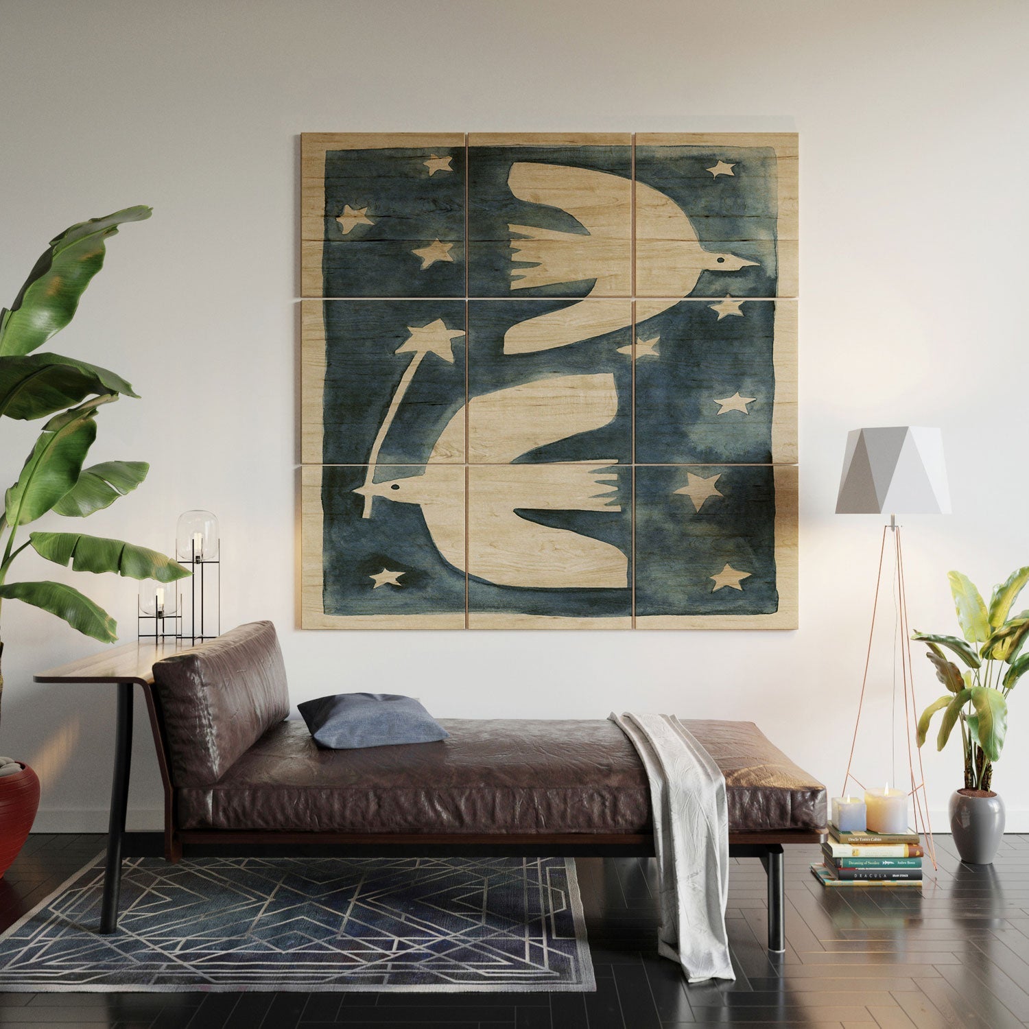 Alisa Galitsyna Celestial Birds V2 Wood Wall Mural