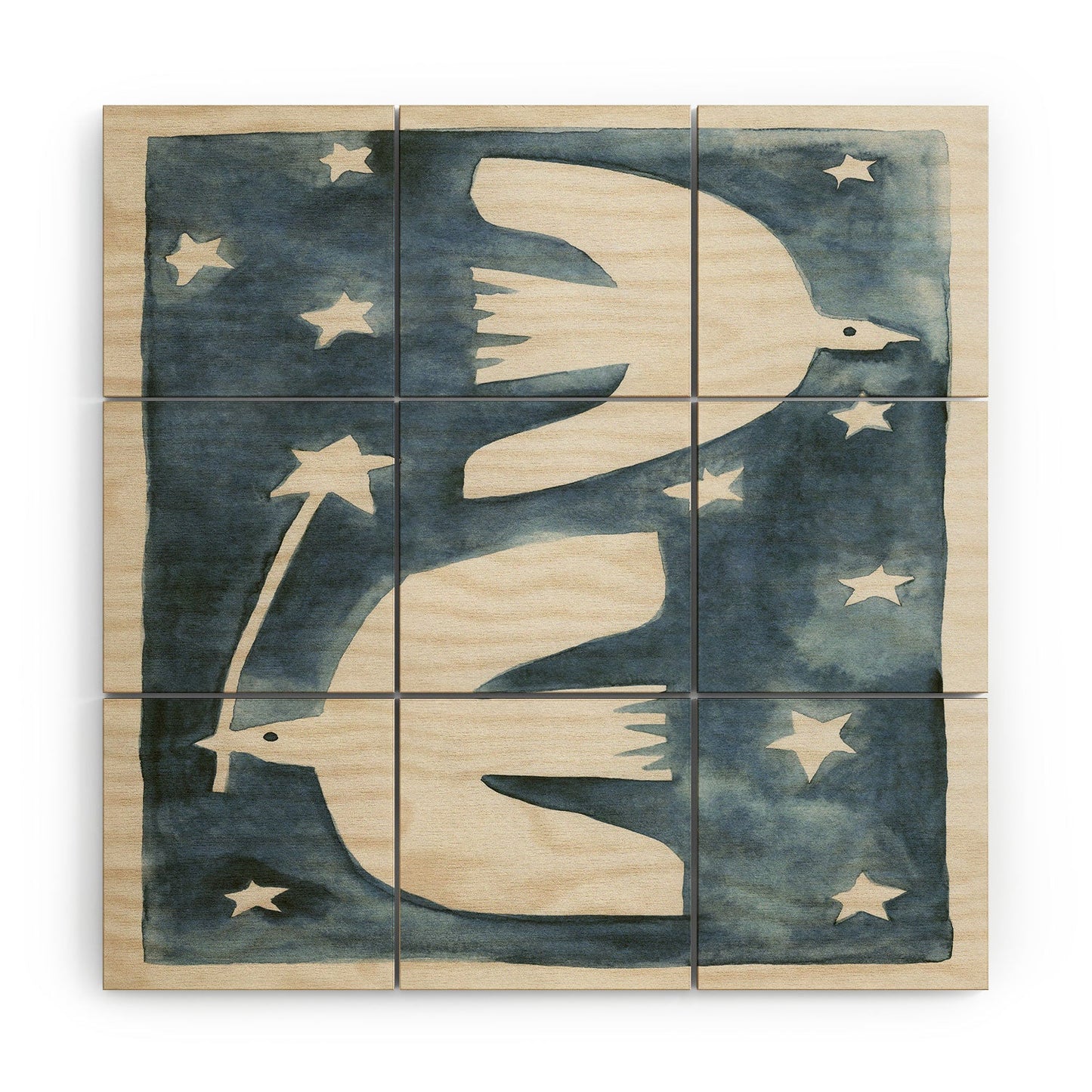 Alisa Galitsyna Celestial Birds V2 Wood Wall Mural