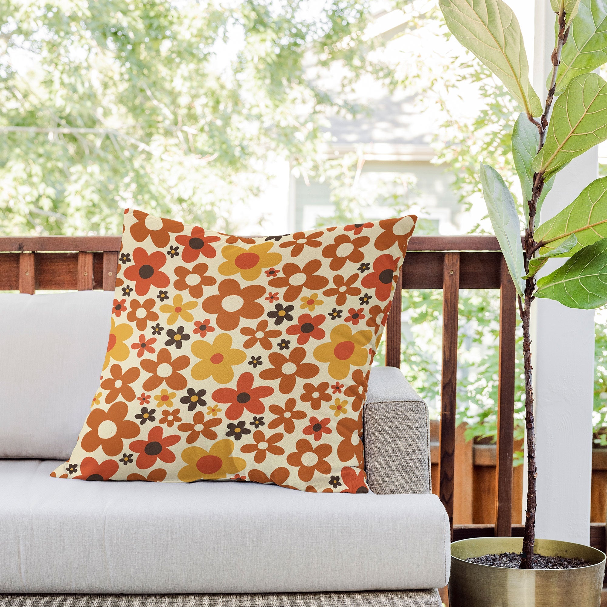 Alisa Galitsyna Flower Power 3 Outdoor Throw Pillow