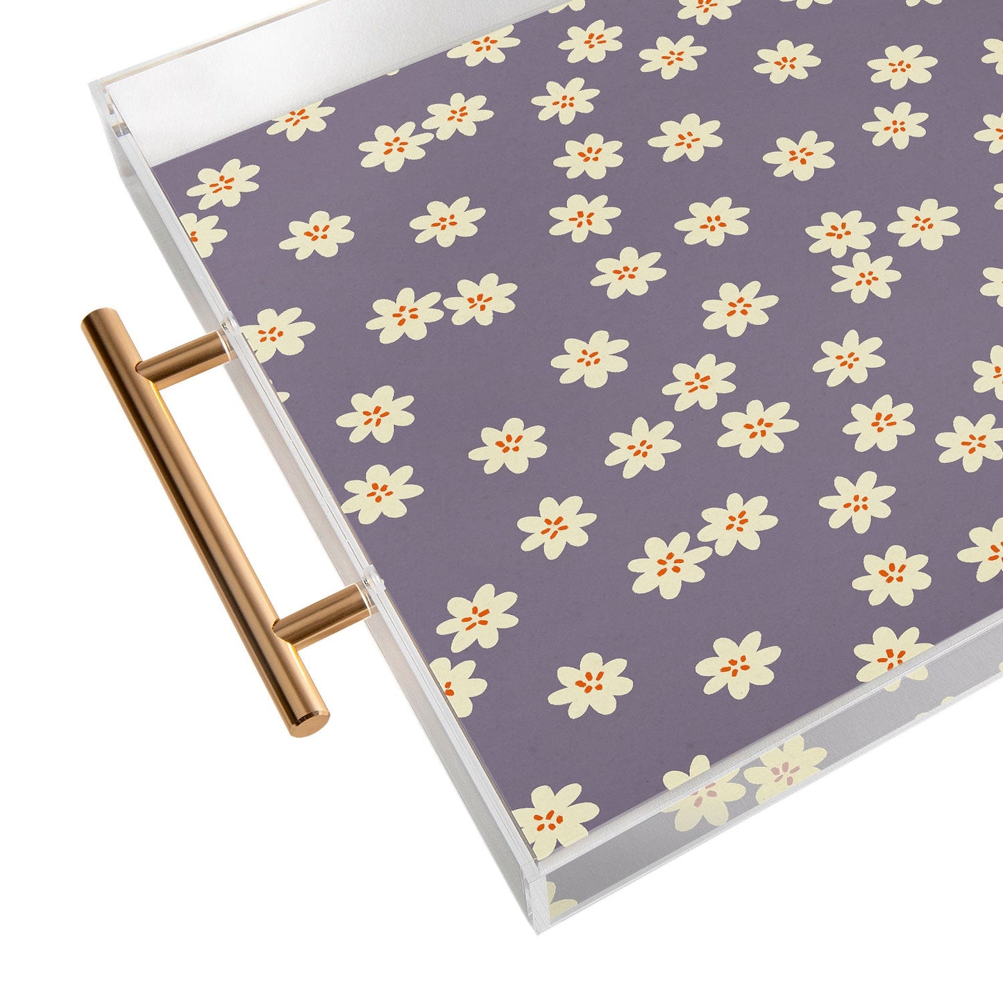 Alisa Galitsyna Lavender Tiny Flowers Acrylic Tray