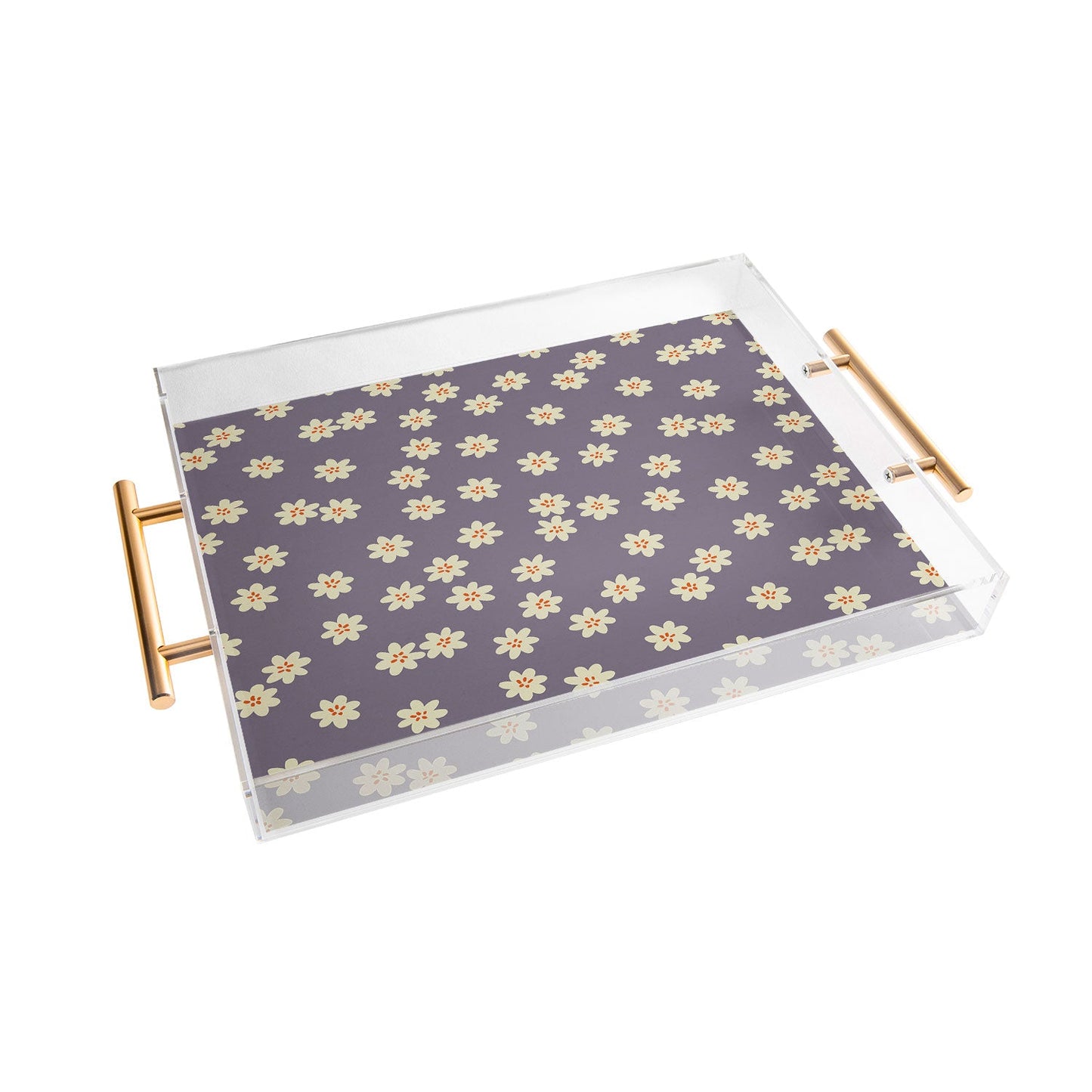 Alisa Galitsyna Lavender Tiny Flowers Acrylic Tray