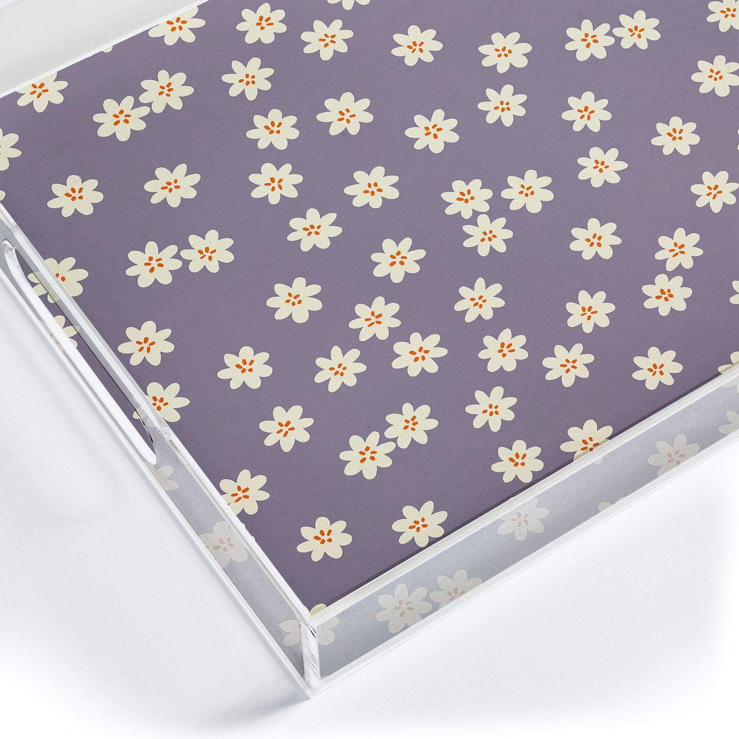Alisa Galitsyna Lavender Tiny Flowers Acrylic Tray