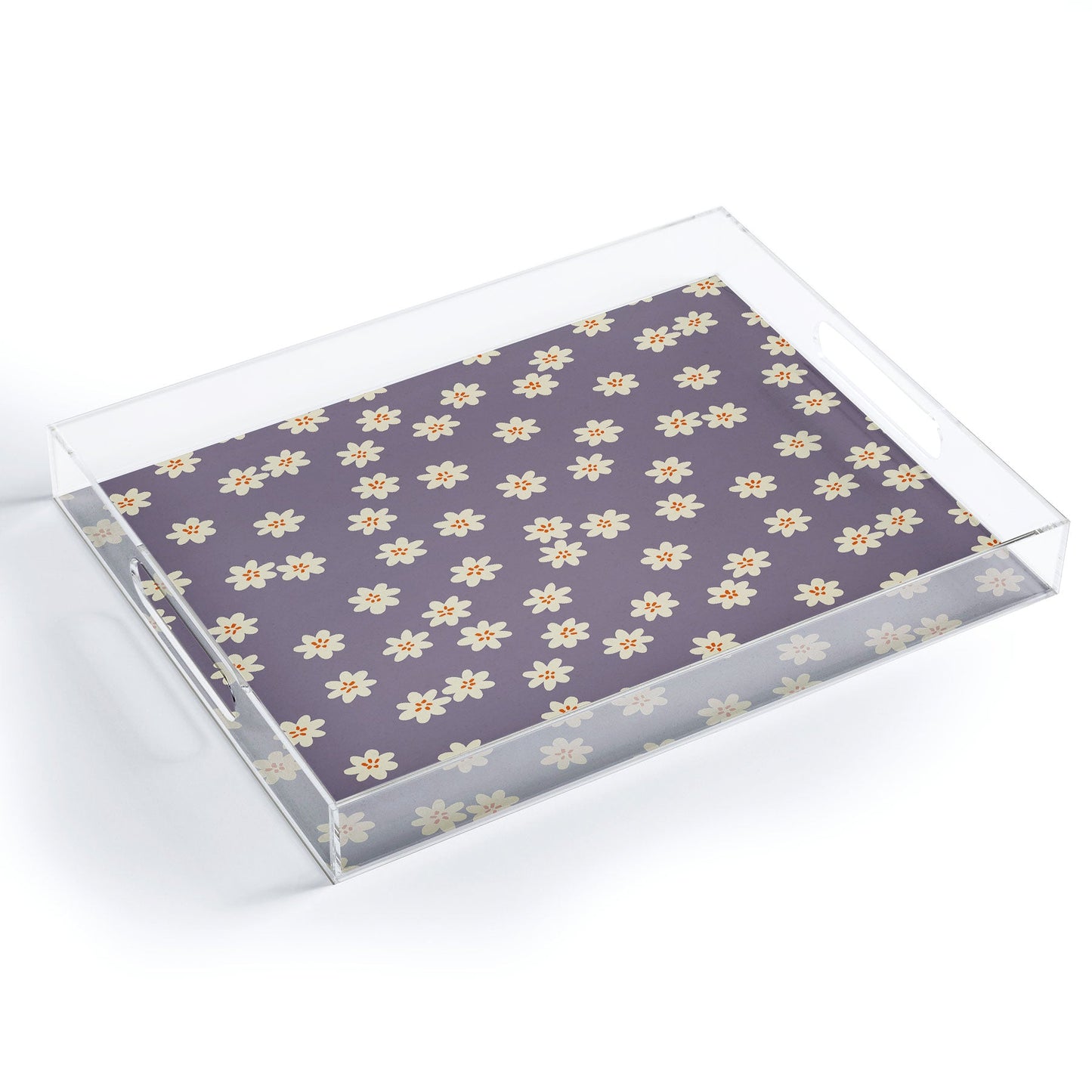 Alisa Galitsyna Lavender Tiny Flowers Acrylic Tray