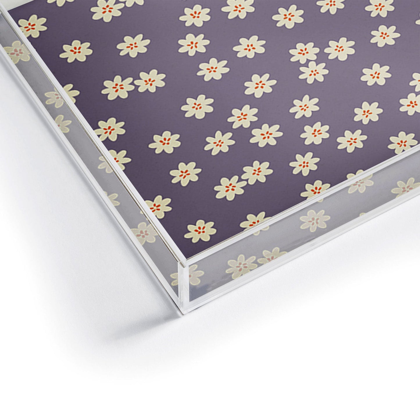 Alisa Galitsyna Lavender Tiny Flowers Acrylic Tray