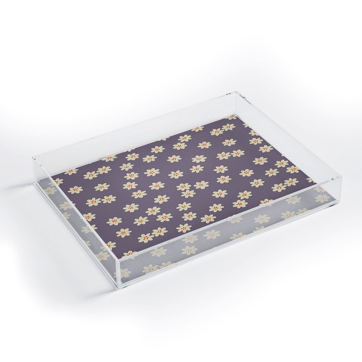 Alisa Galitsyna Lavender Tiny Flowers Acrylic Tray
