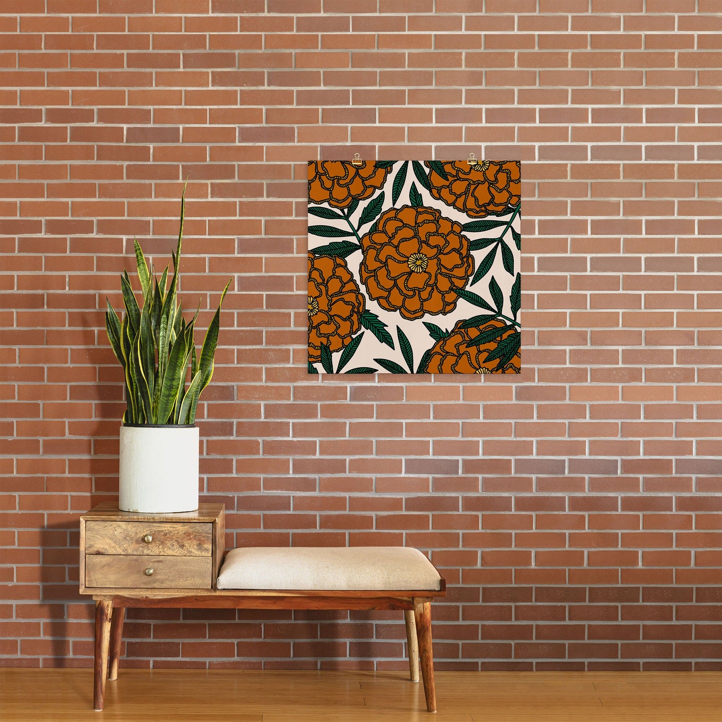Alisa Galitsyna Orange Marigolds Art Print