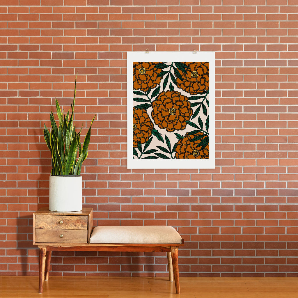 Alisa Galitsyna Orange Marigolds Art Print
