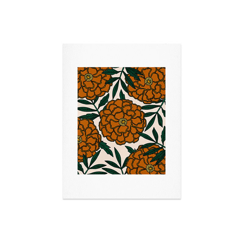 Alisa Galitsyna Orange Marigolds Art Print