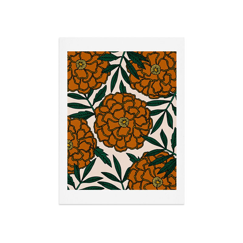 Alisa Galitsyna Orange Marigolds Art Print