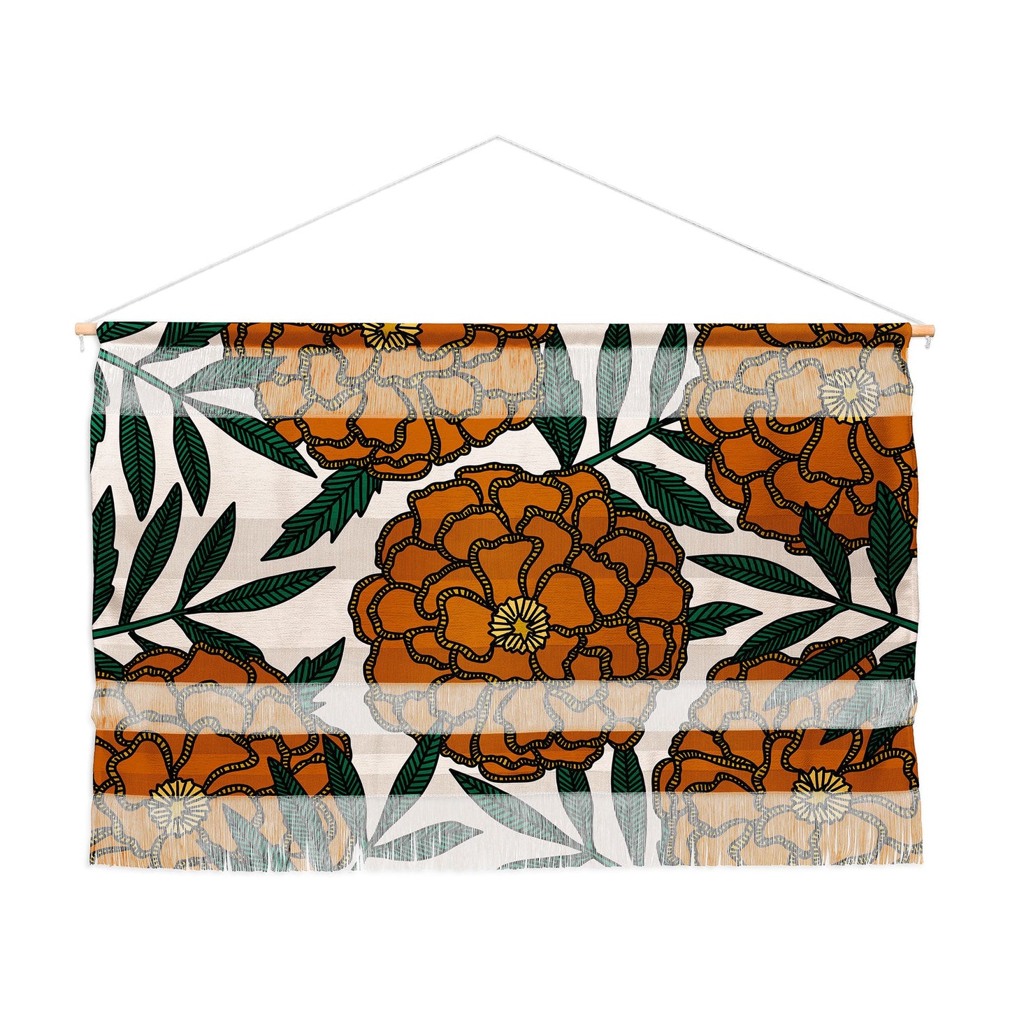 Alisa Galitsyna Orange Marigolds Wall Hanging Landscape