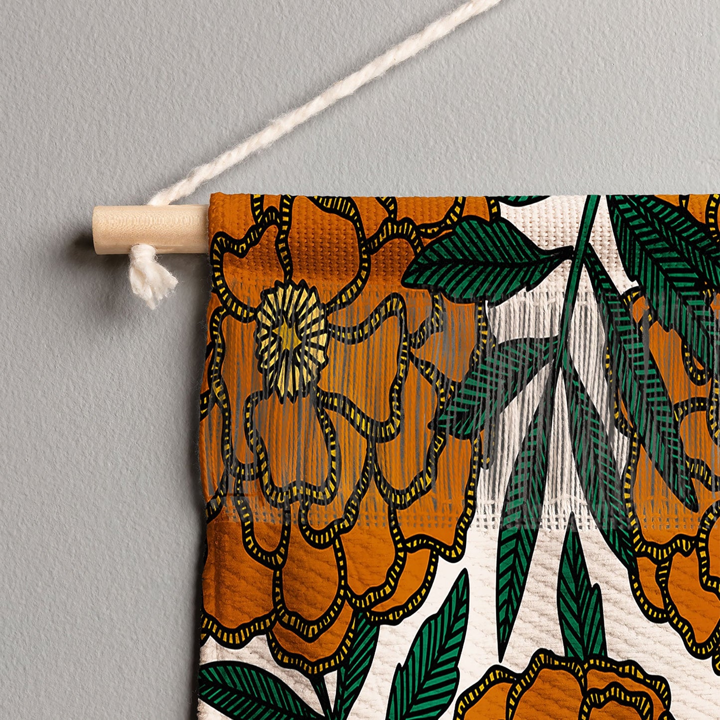 Alisa Galitsyna Orange Marigolds Wall Hanging Landscape