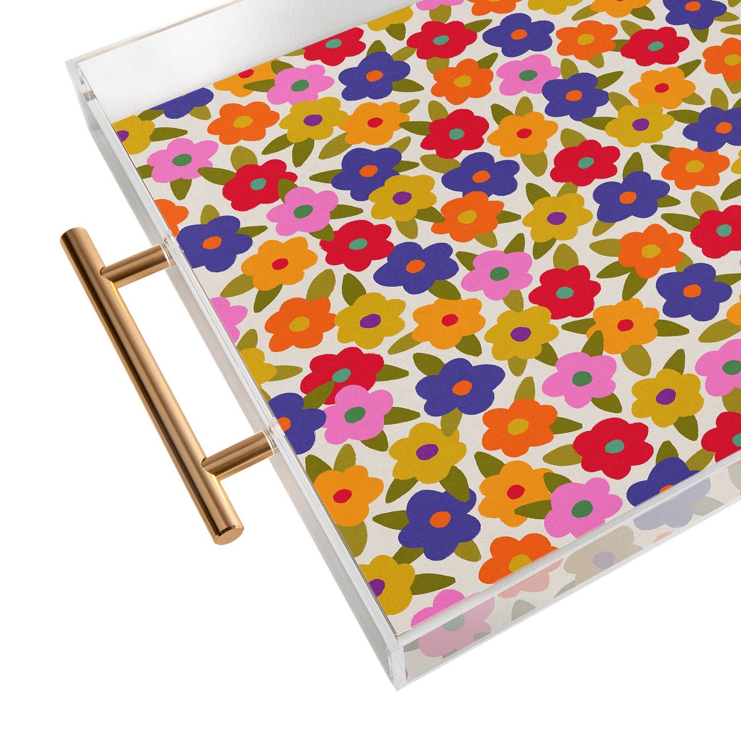 Alisa Galitsyna Tiny Flower Pattern Acrylic Tray