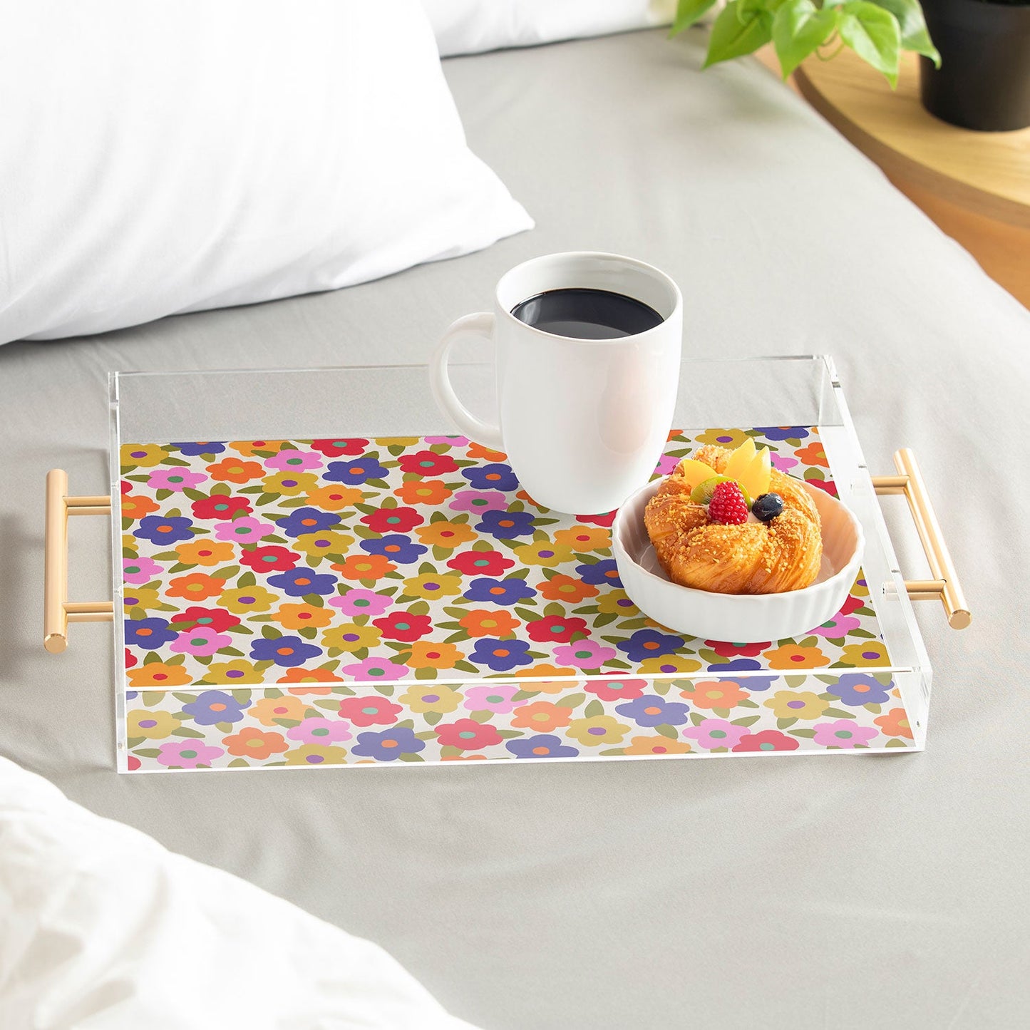 Alisa Galitsyna Tiny Flower Pattern Acrylic Tray
