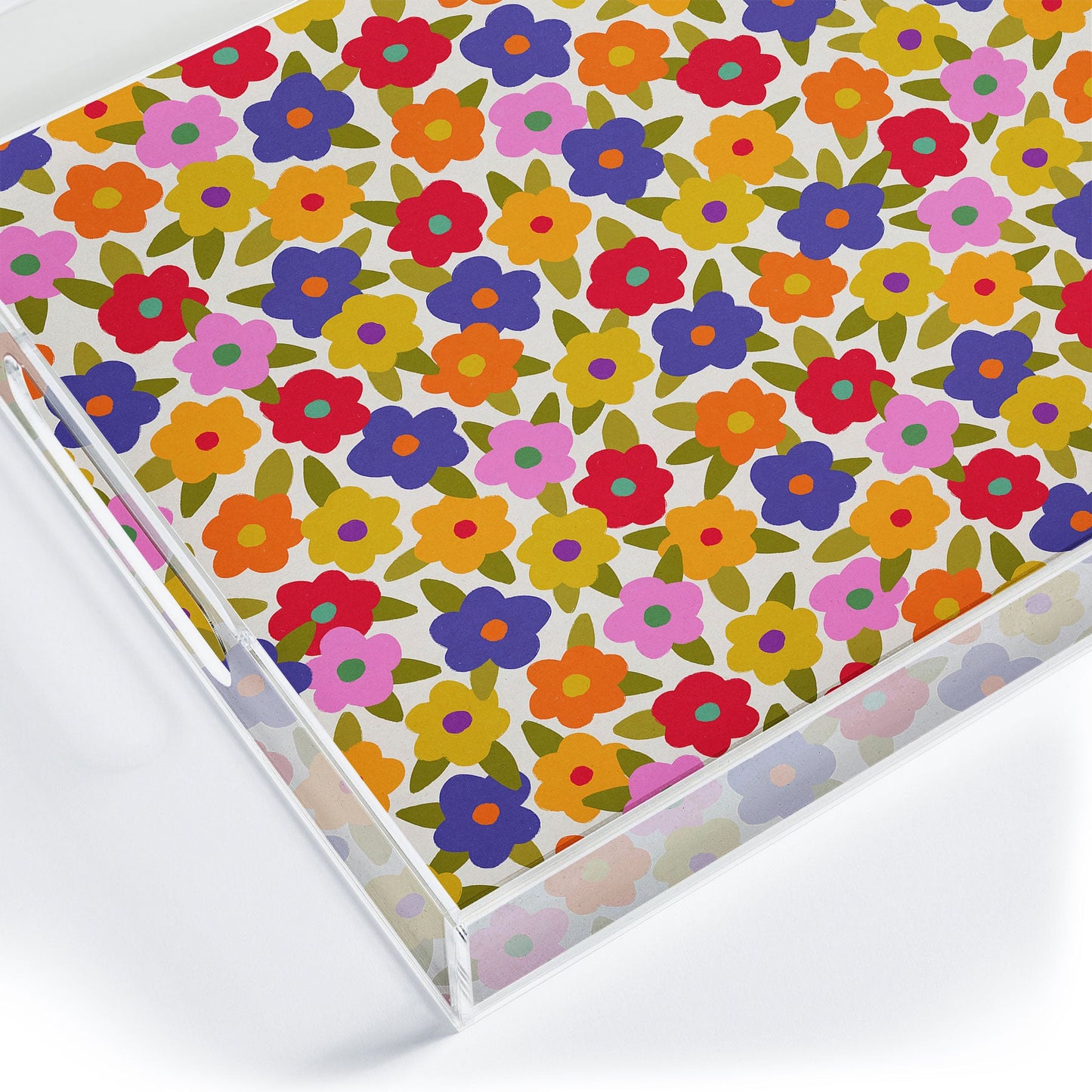 Alisa Galitsyna Tiny Flower Pattern Acrylic Tray