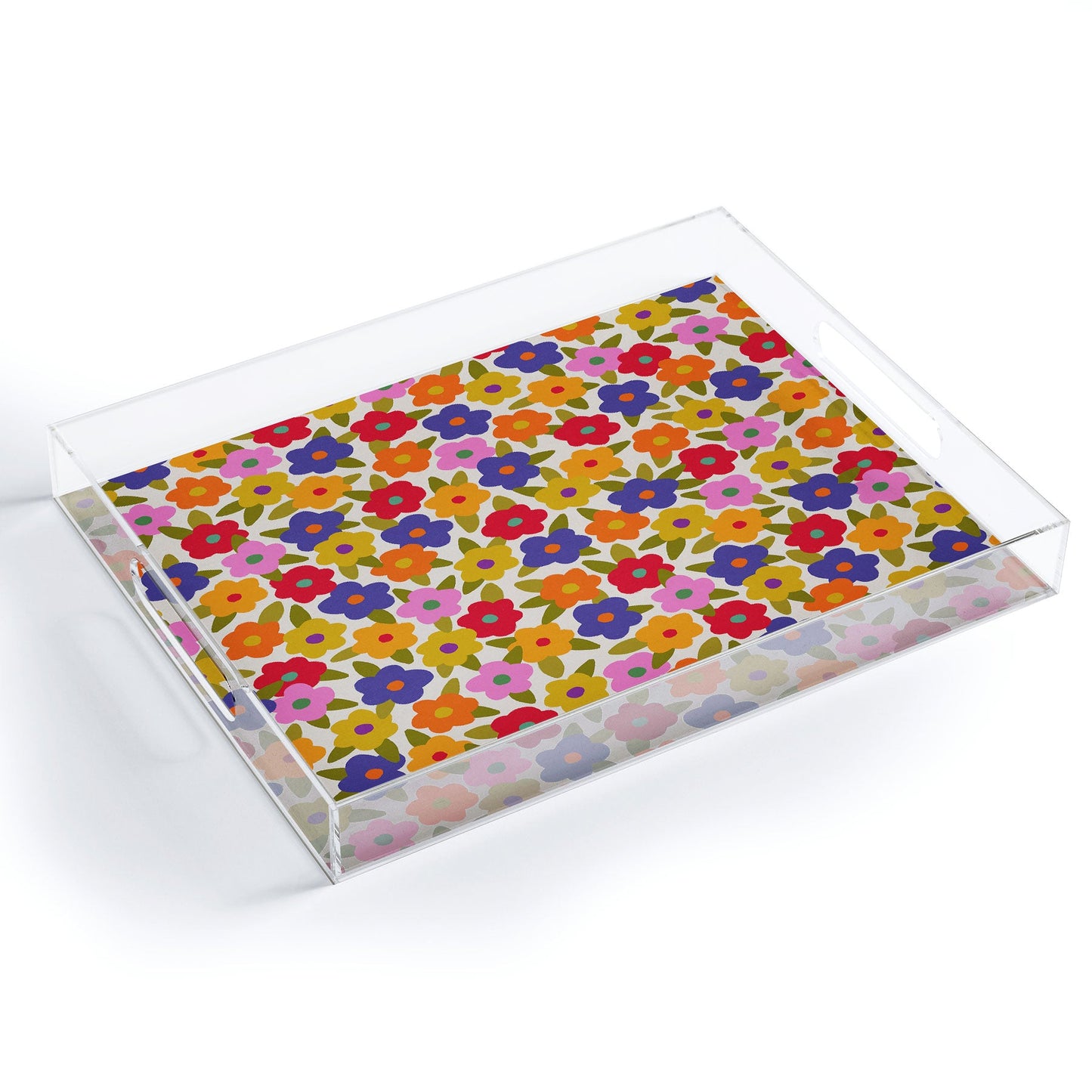 Alisa Galitsyna Tiny Flower Pattern Acrylic Tray