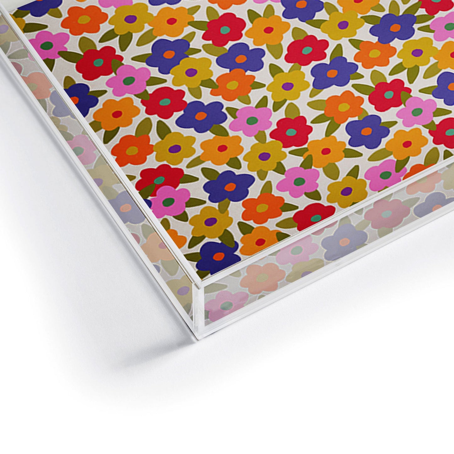 Alisa Galitsyna Tiny Flower Pattern Acrylic Tray
