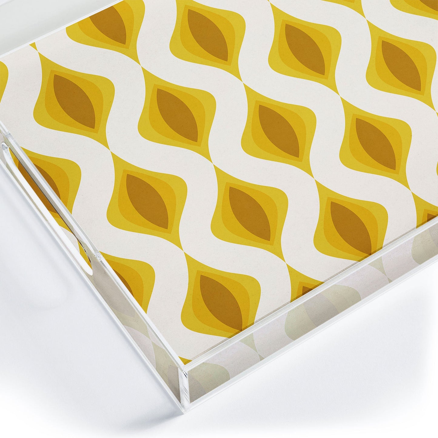Alisa Galitsyna Yellow Ornaments Acrylic Tray