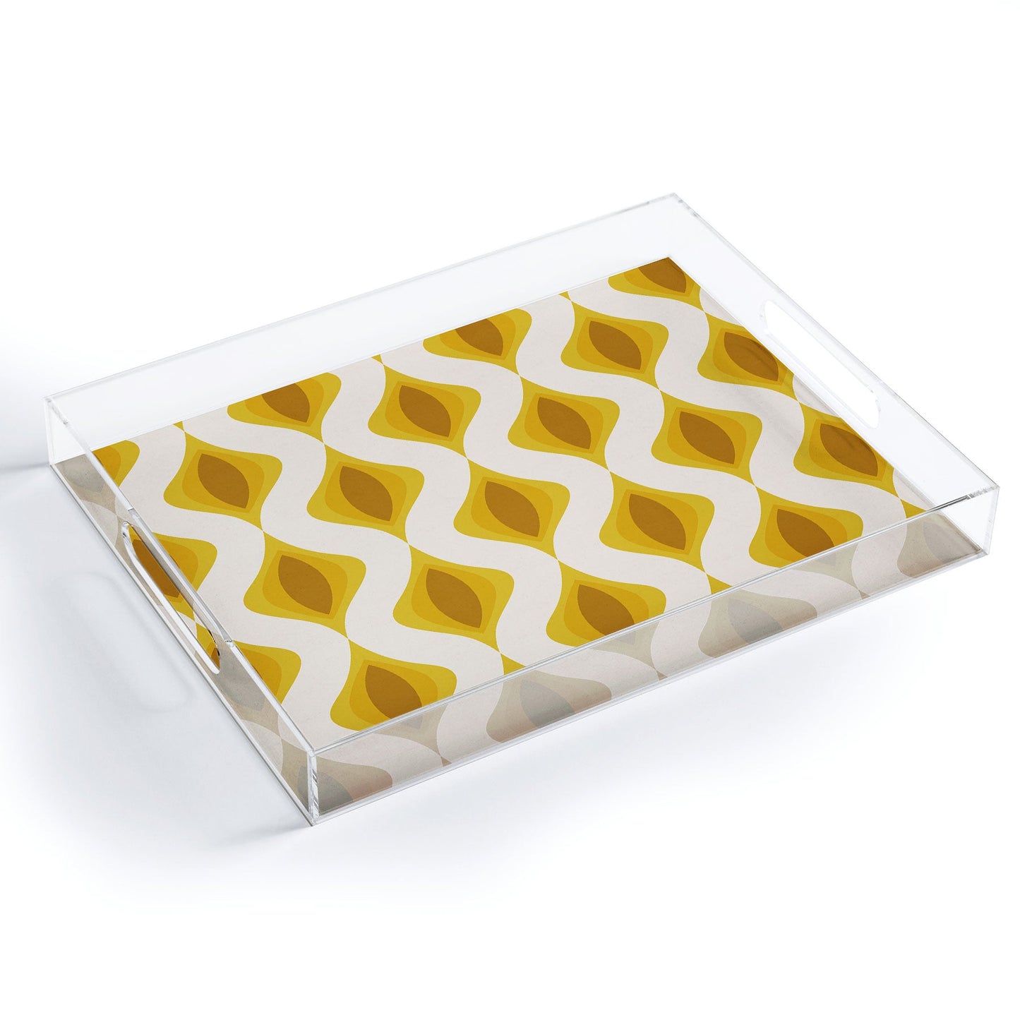 Alisa Galitsyna Yellow Ornaments Acrylic Tray
