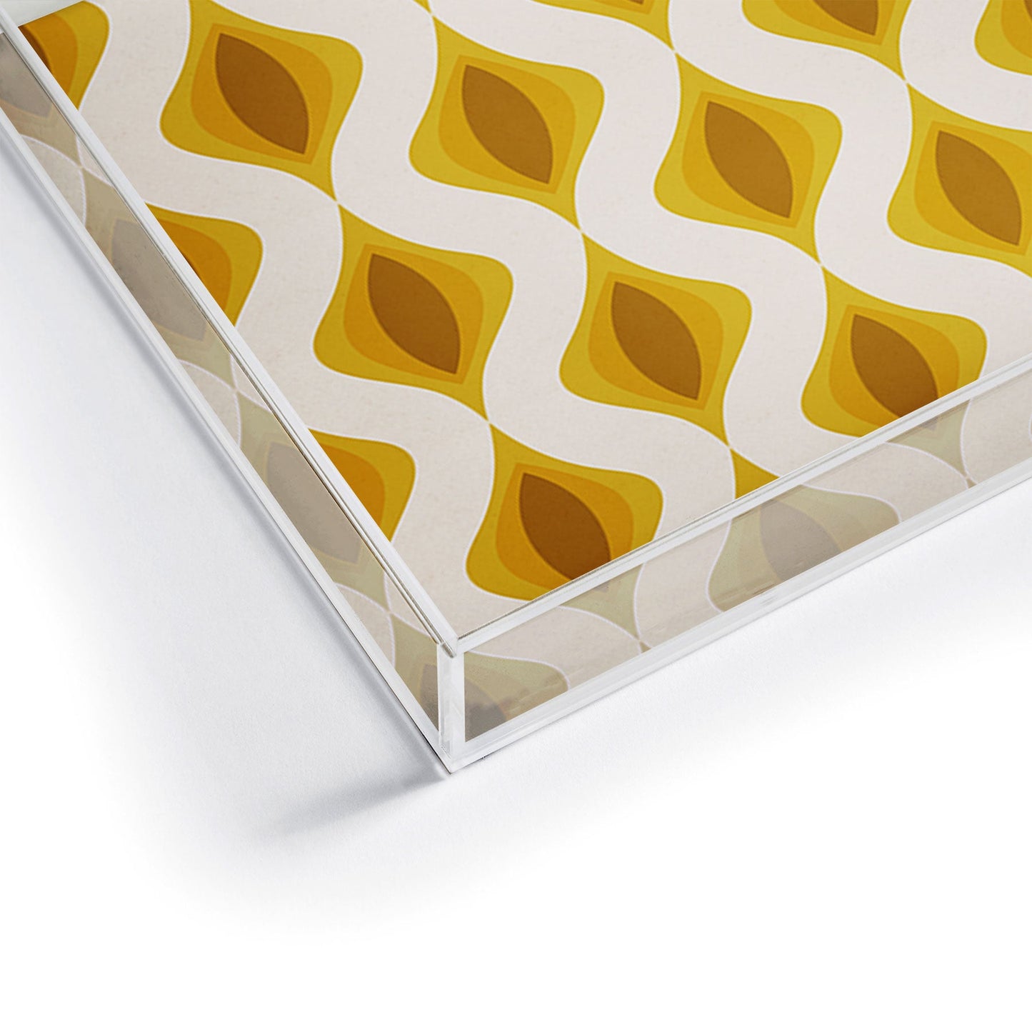Alisa Galitsyna Yellow Ornaments Acrylic Tray