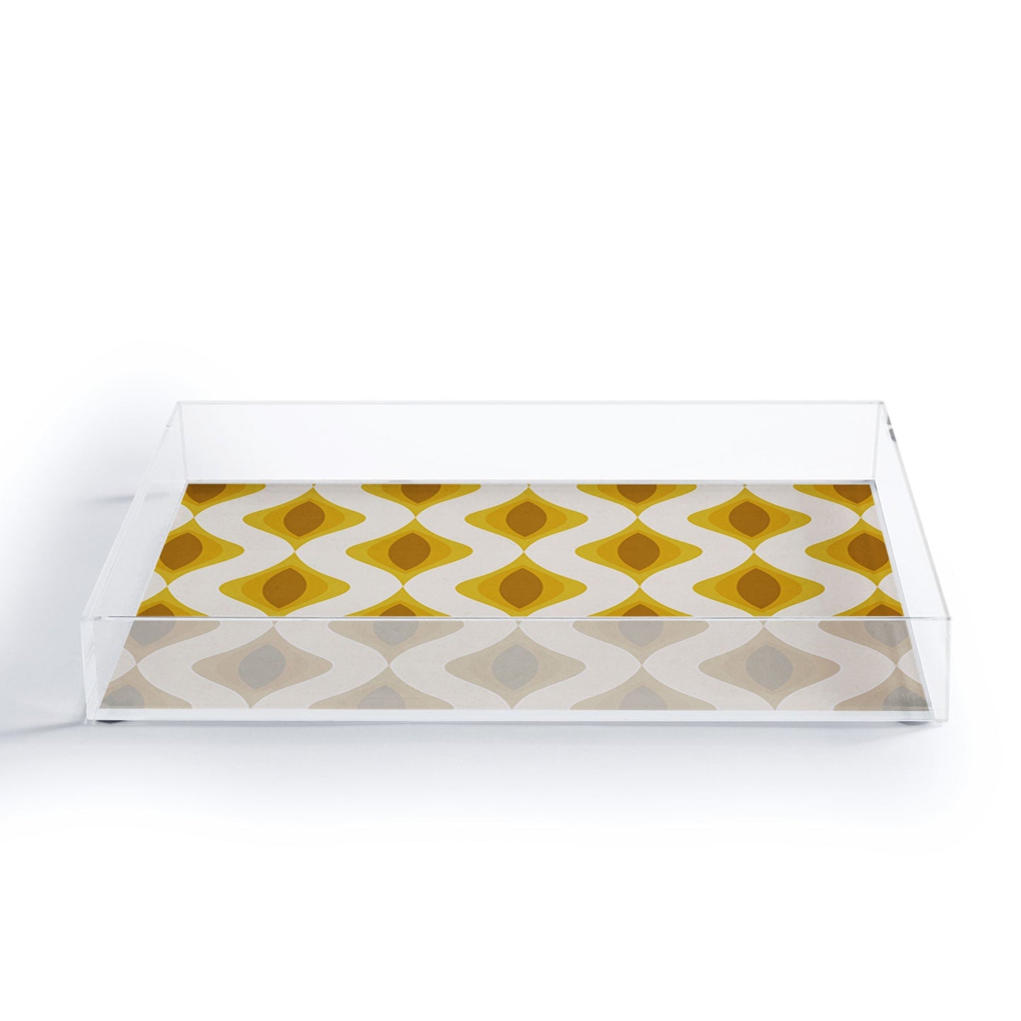 Alisa Galitsyna Yellow Ornaments Acrylic Tray