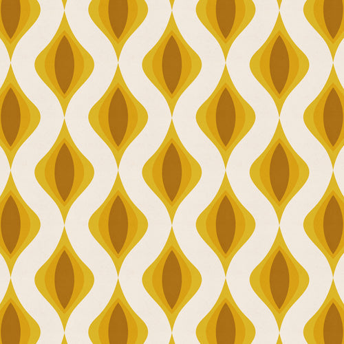 Alisa Galitsyna Yellow Ornaments Shower Curtain