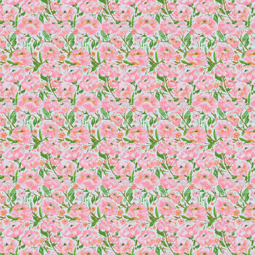 alison janssen Pink Summer Roses Shower Curtain