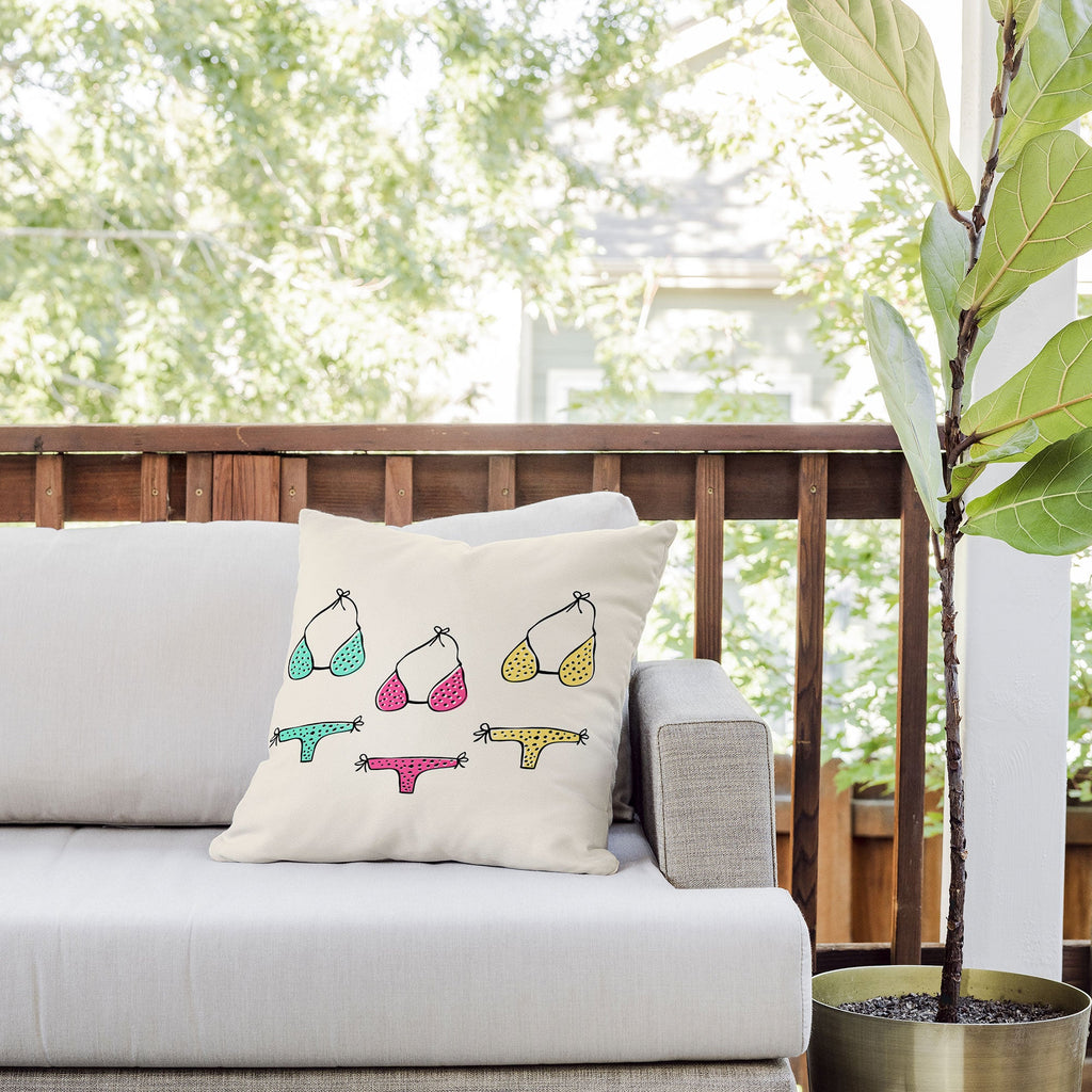 Allyson Johnson Bikini Outdoor Throw Pillow