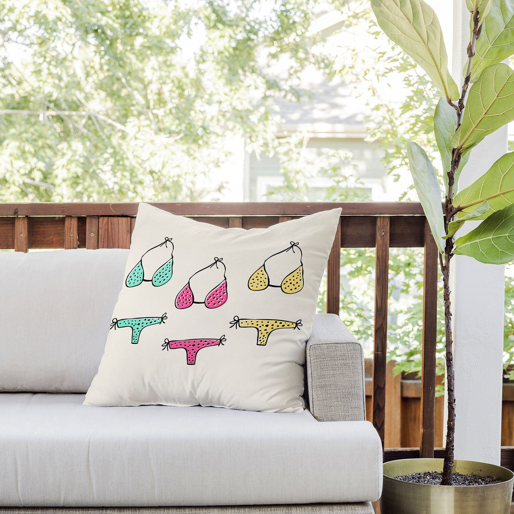 Allyson Johnson Bikini Outdoor Throw Pillow