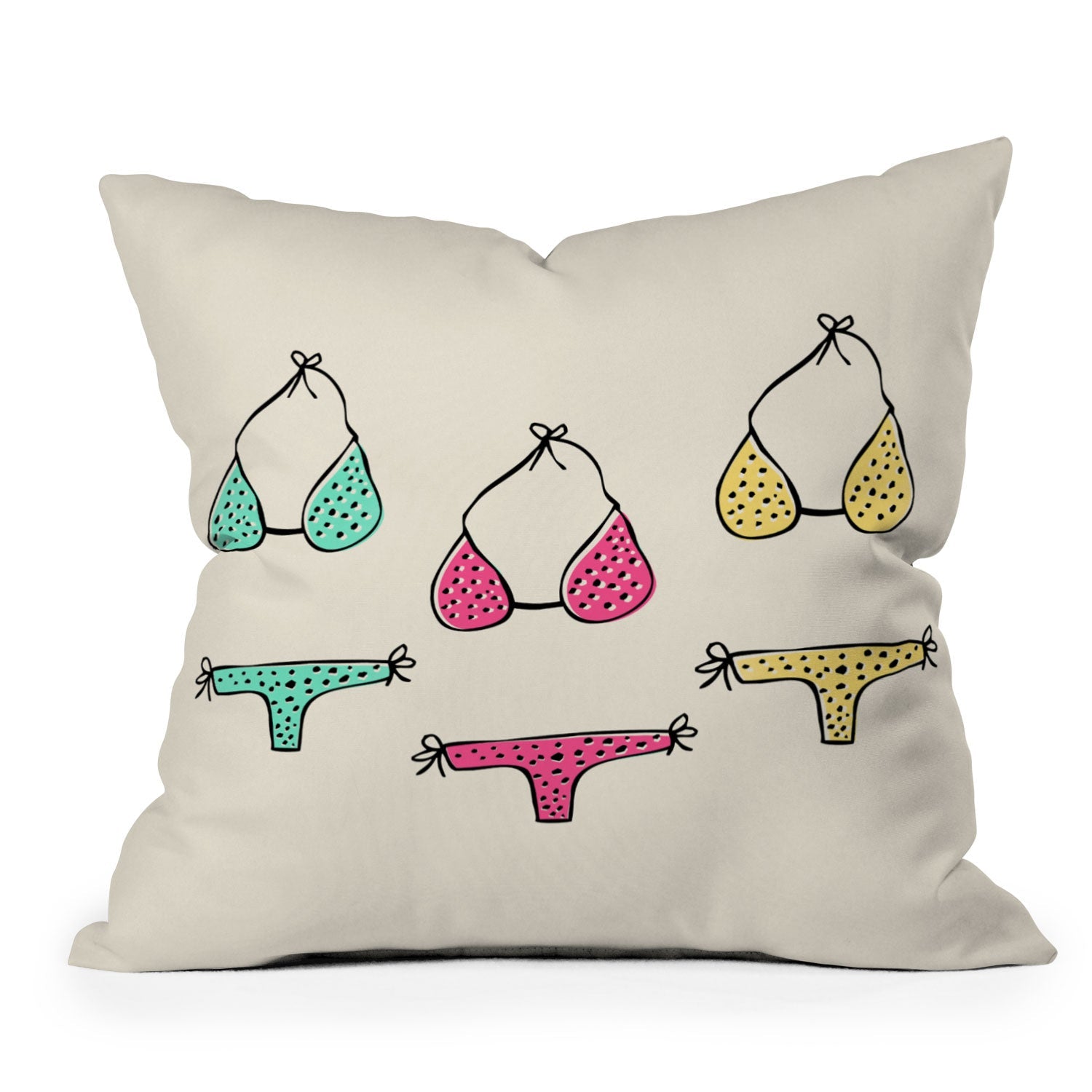 Allyson Johnson Bikini Outdoor Throw Pillow