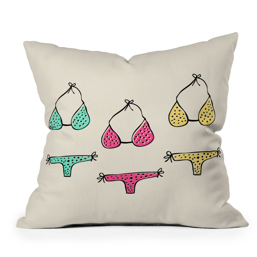 Allyson Johnson Bikini Outdoor Throw Pillow