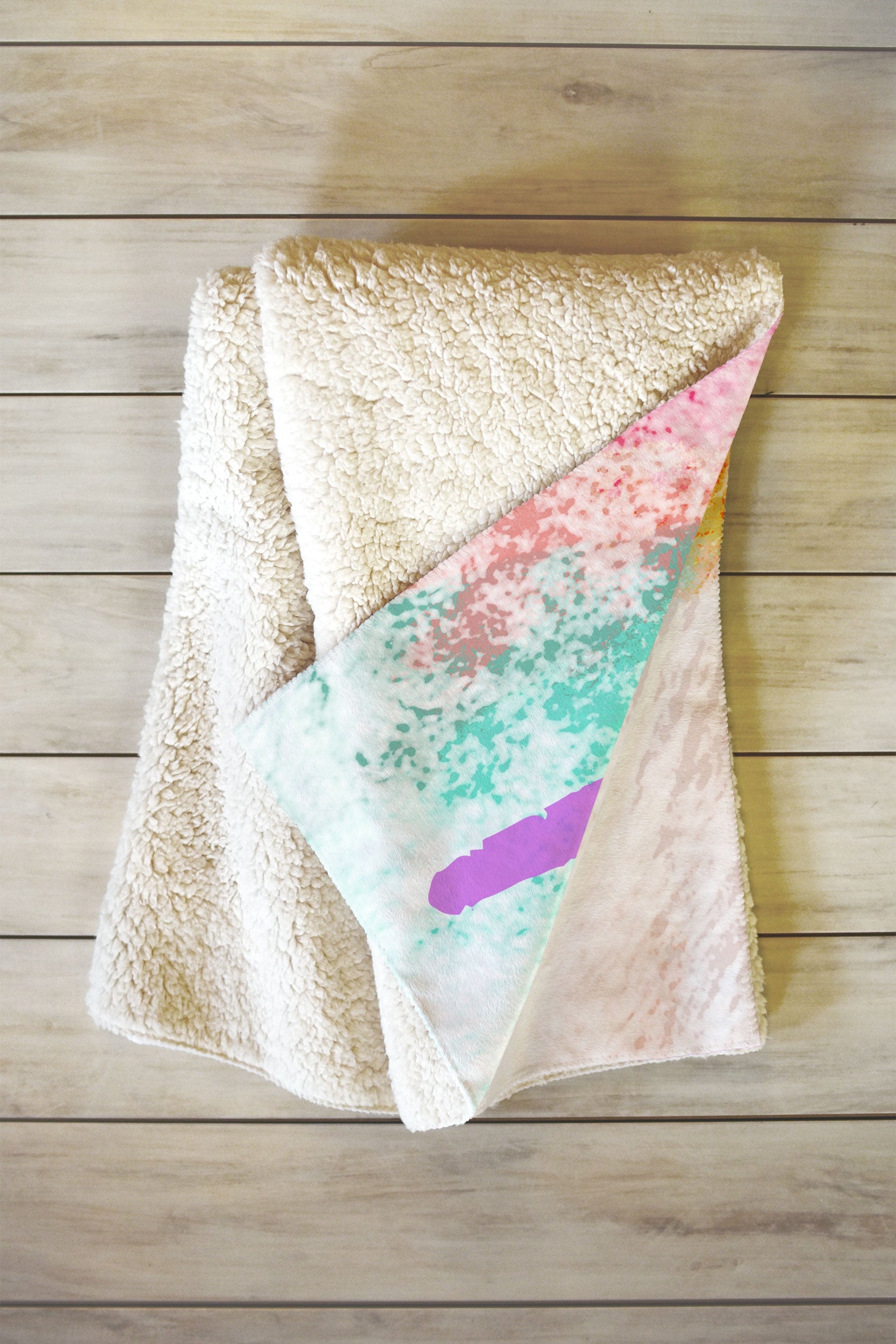 Allyson Johnson Bold As Lions Abstract Fleece Throw Blanket