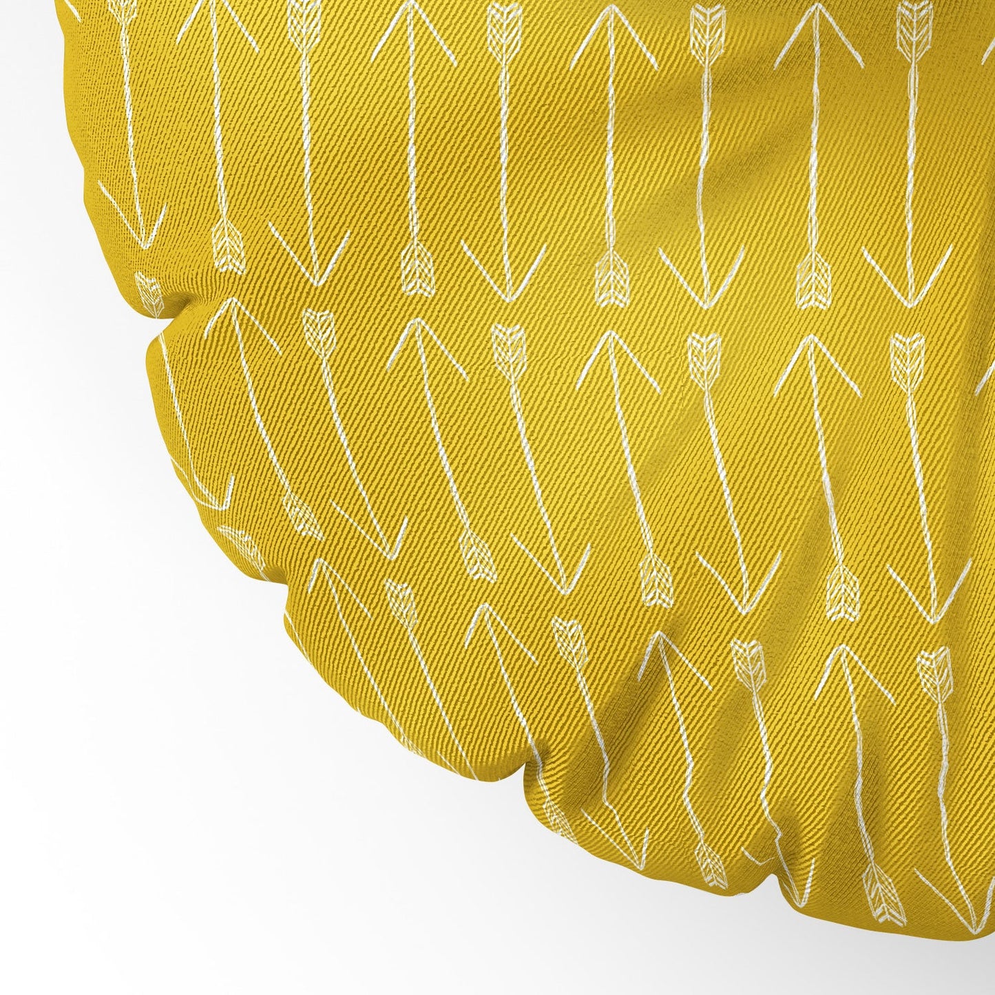 Allyson Johnson Chartreuse Arrows Floor Pillow Round