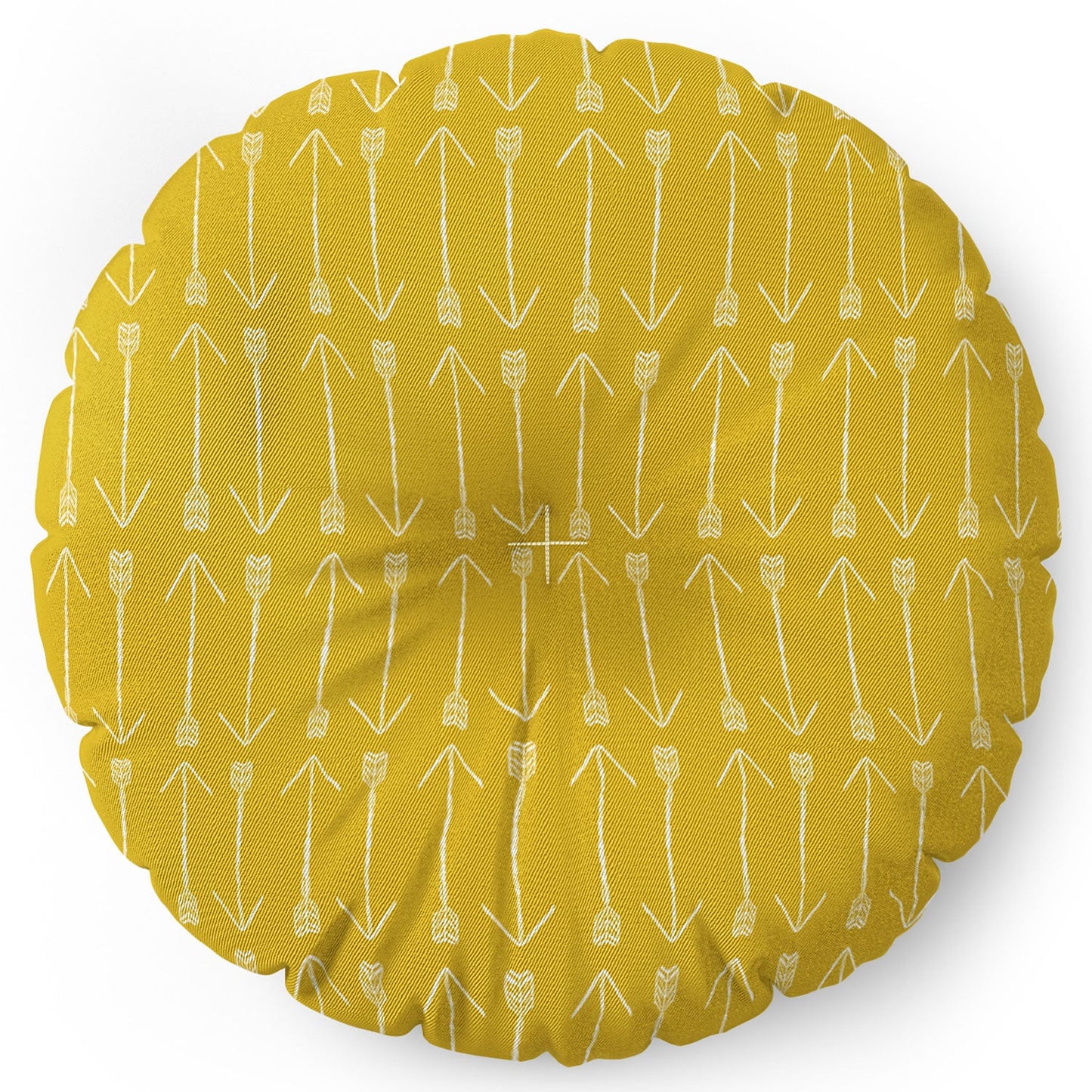 Allyson Johnson Chartreuse Arrows Floor Pillow Round