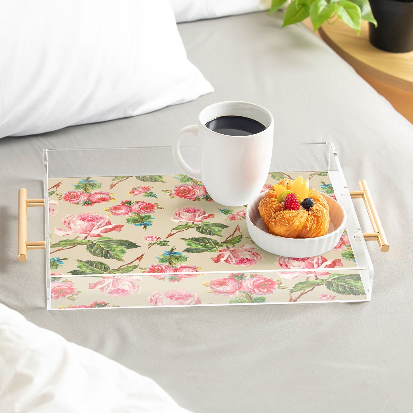 Allyson Johnson Dainty Floral Acrylic Tray