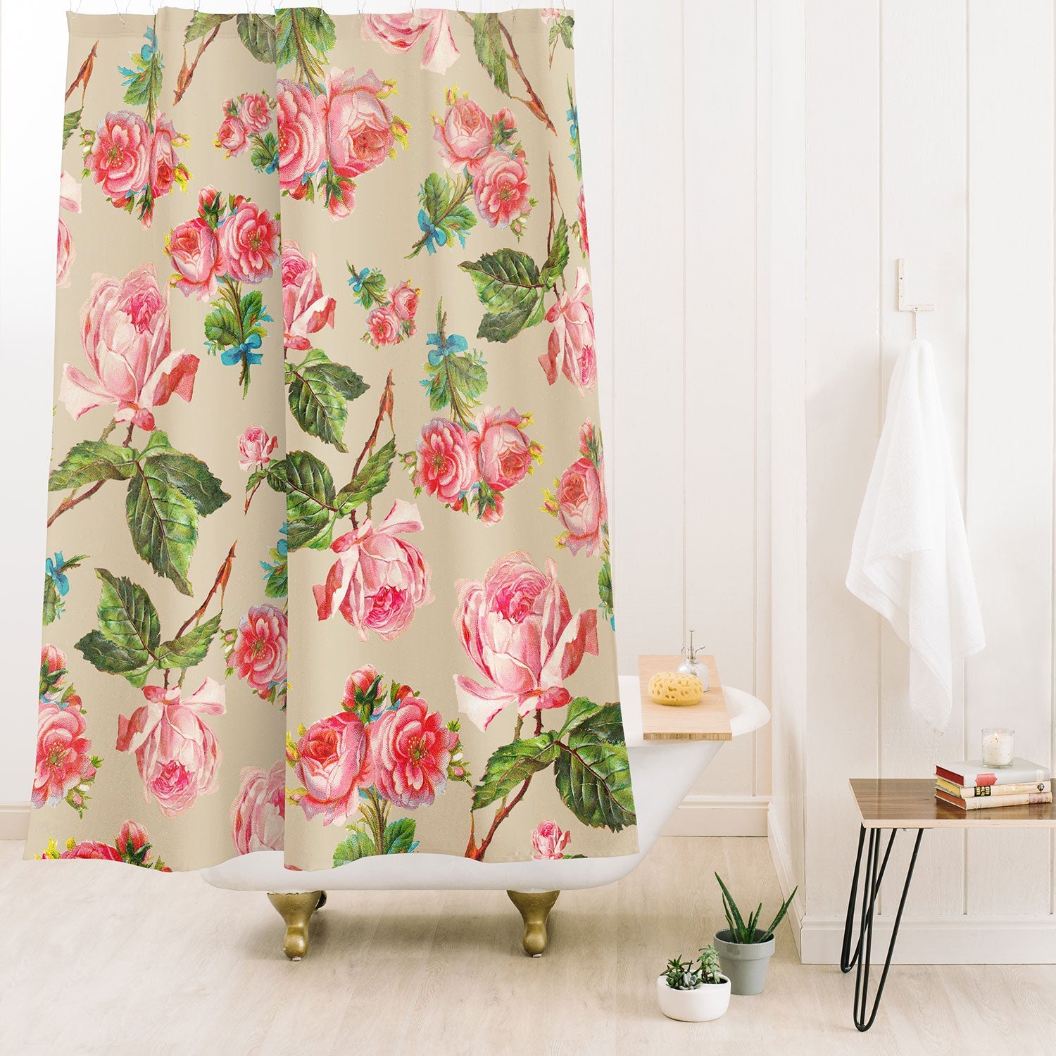 Allyson Johnson Dainty Floral Shower Curtain