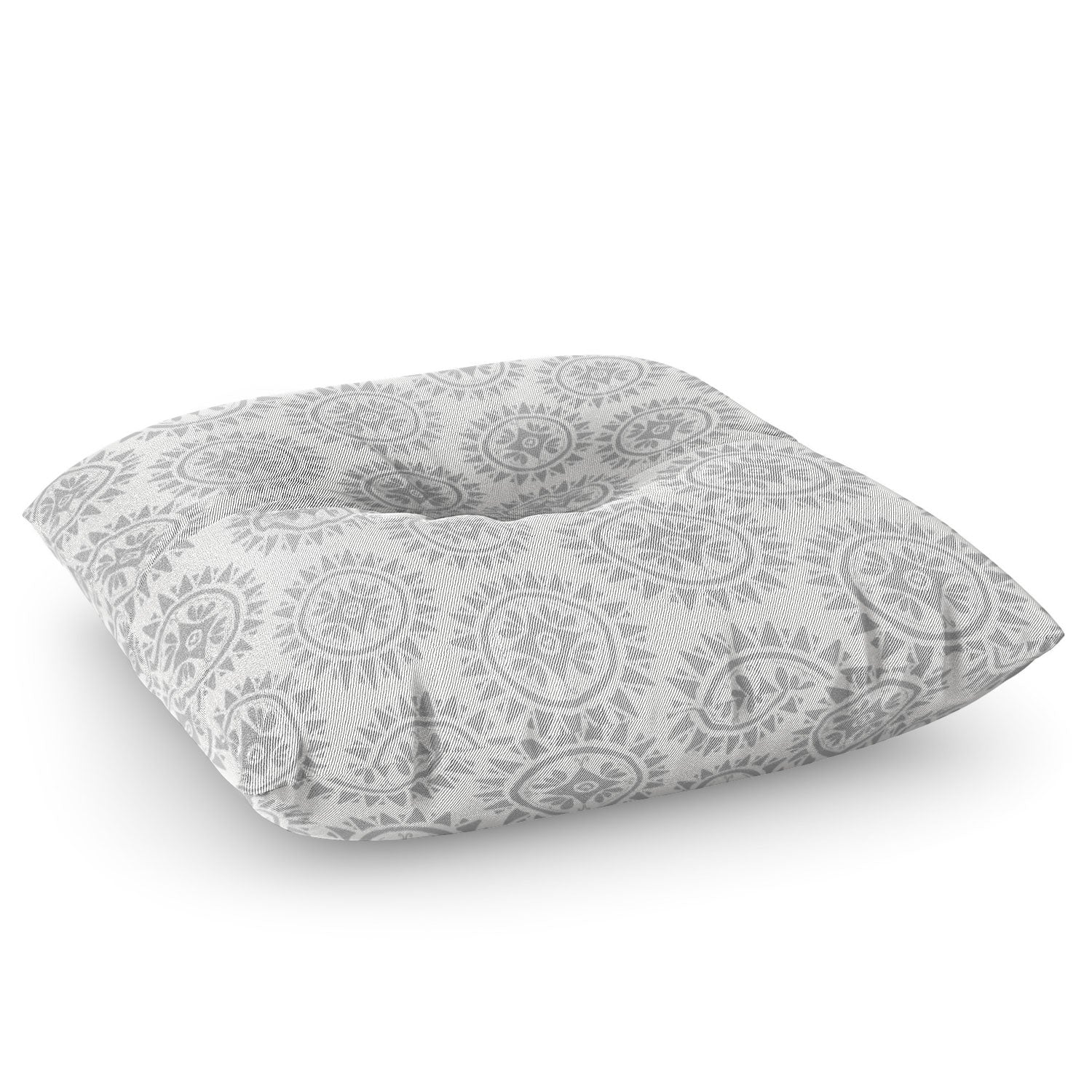 Allyson Johnson Grey Medallion Pattern Floor Pillow Square