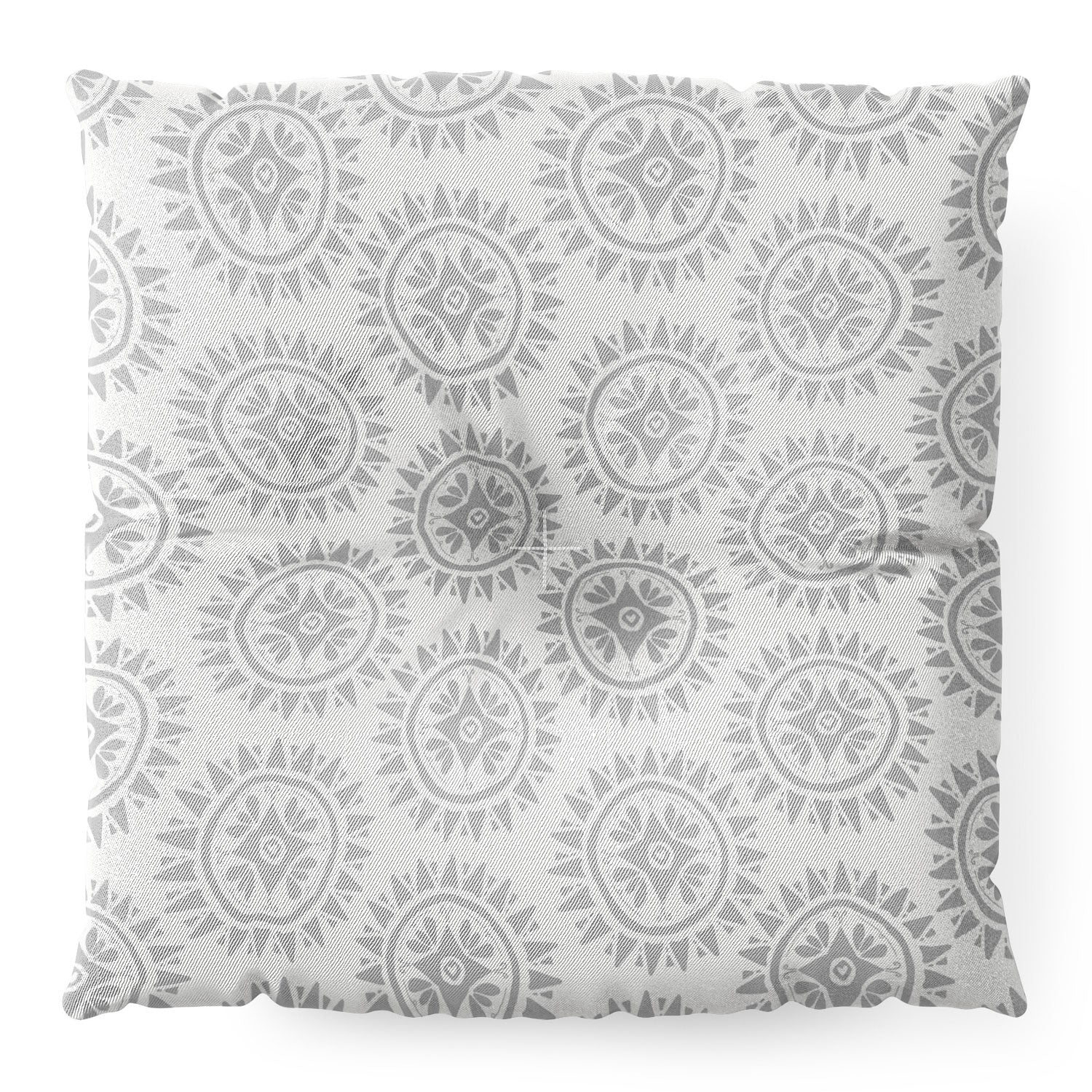 Allyson Johnson Grey Medallion Pattern Floor Pillow Square