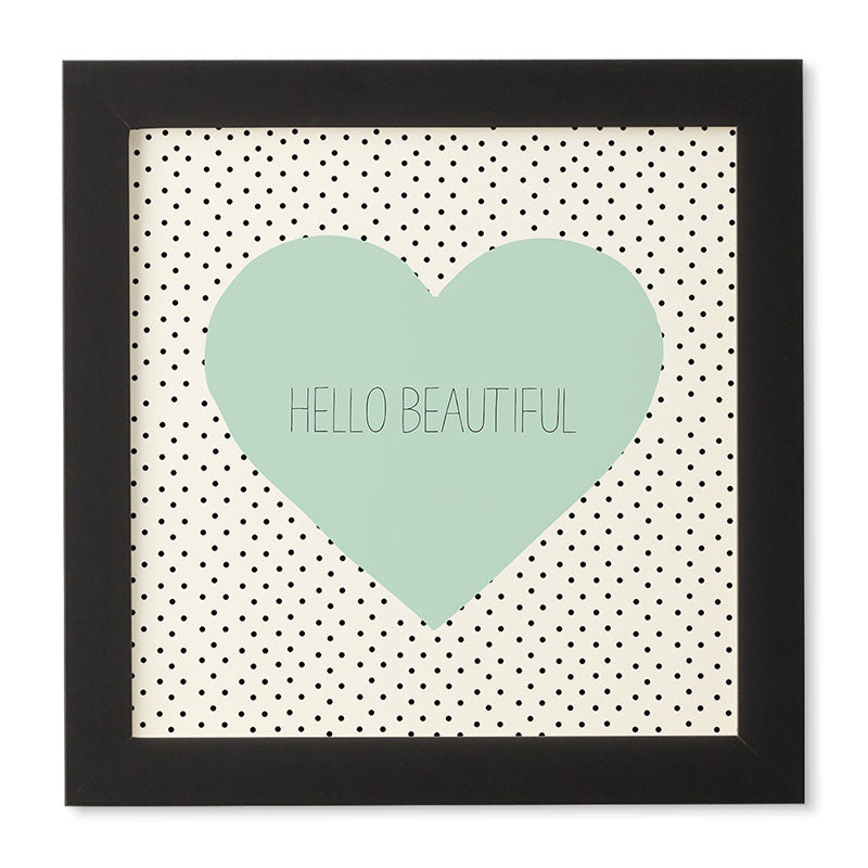 Allyson Johnson Hello Beautiful Heart Framed Wall Art