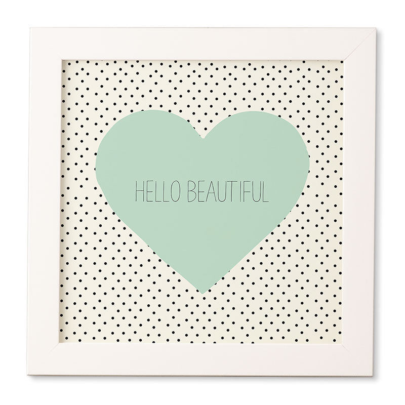 Allyson Johnson Hello Beautiful Heart Framed Wall Art