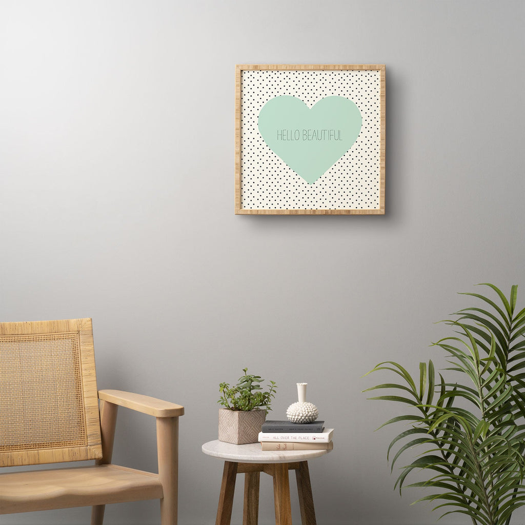 Allyson Johnson Hello Beautiful Heart Framed Wall Art