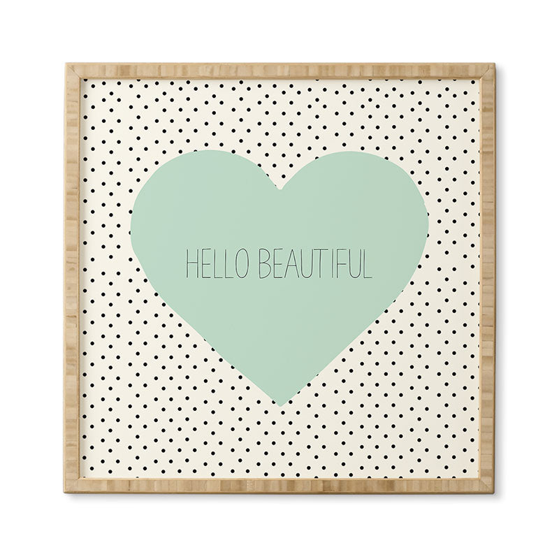 Allyson Johnson Hello Beautiful Heart Framed Wall Art