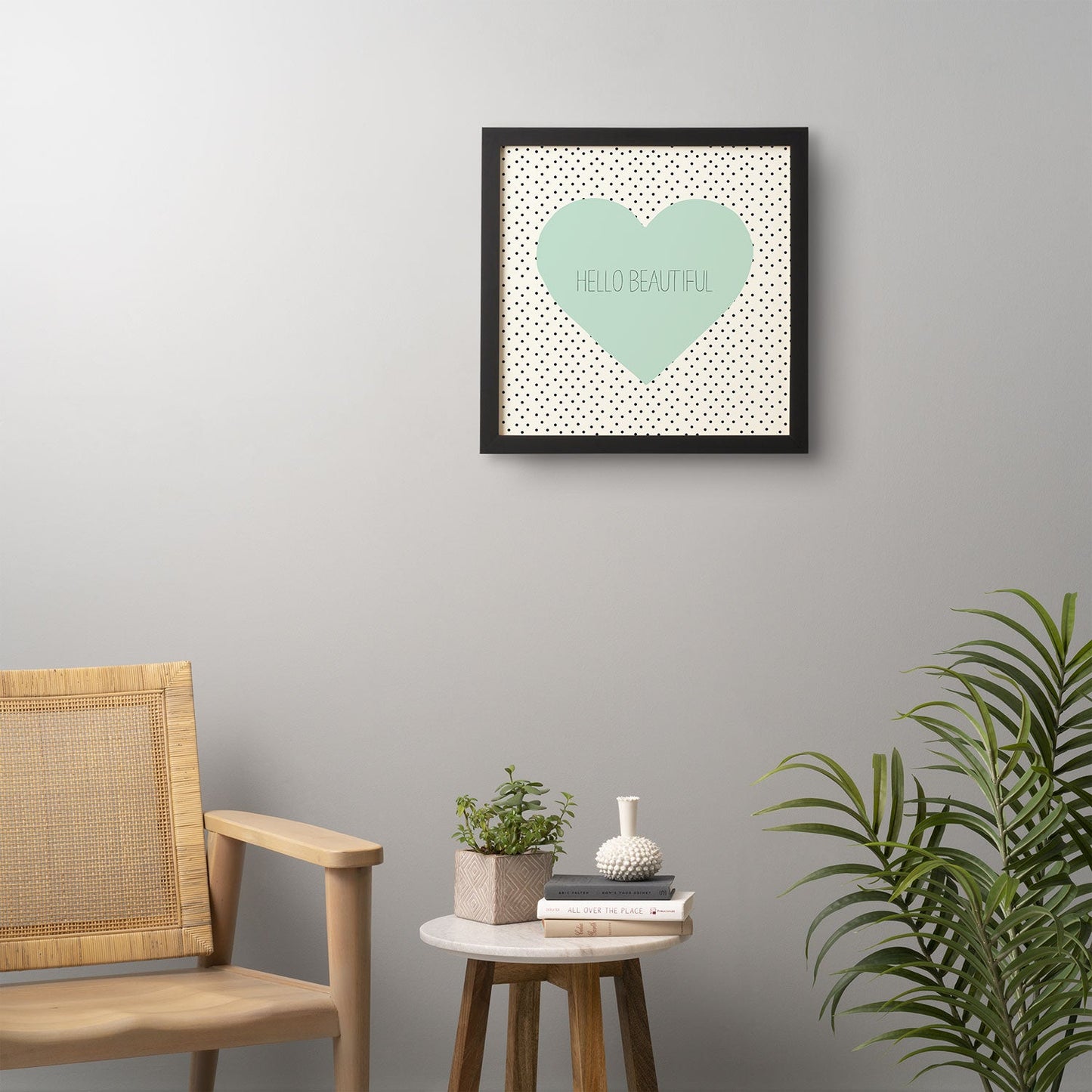 Allyson Johnson Hello Beautiful Heart Framed Wall Art