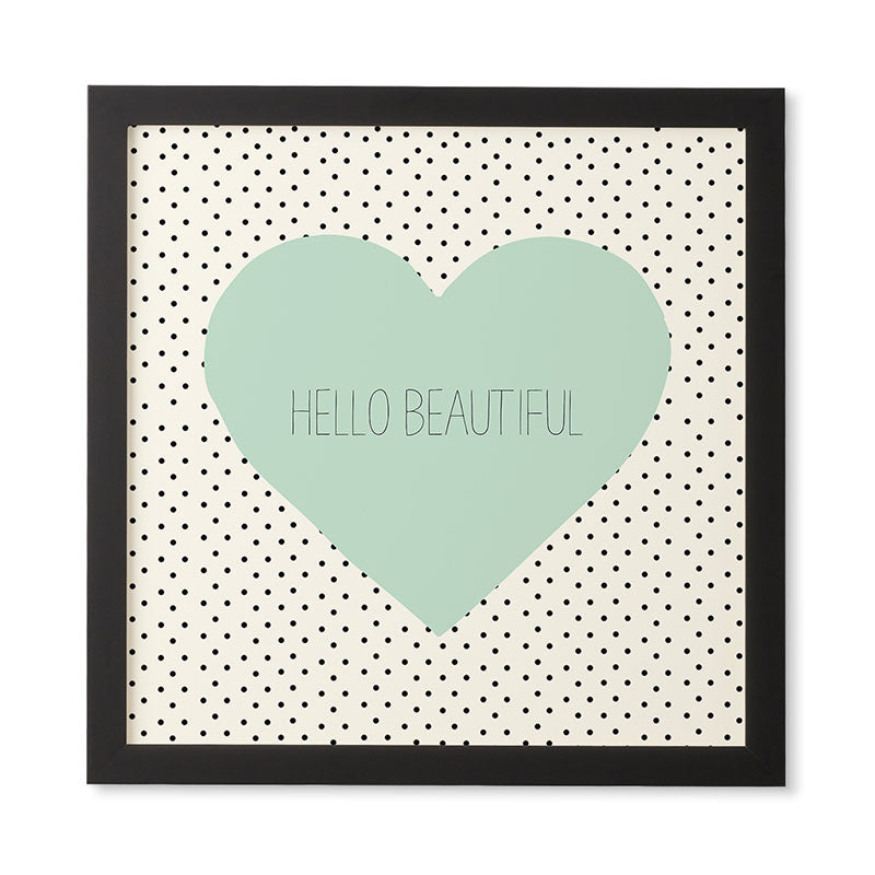 Allyson Johnson Hello Beautiful Heart Framed Wall Art
